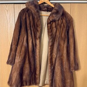 Vintage Brown Fur Coat
